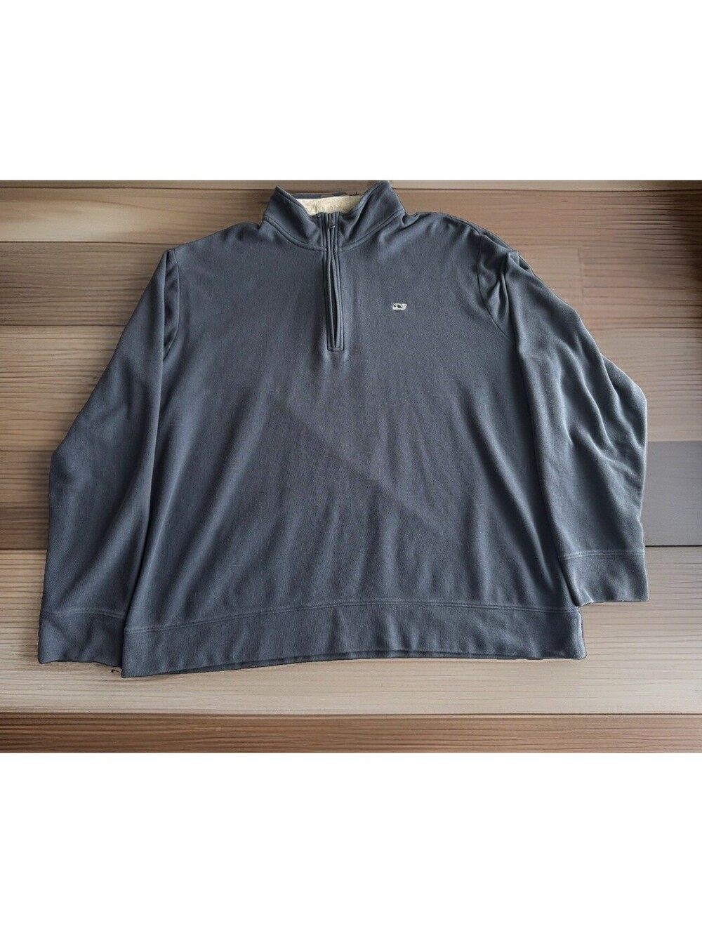 Vineyard Vines Soft 1/4 Zip Pullover Sweater Mens 2XL Navy Blue 100% Pima Cotton